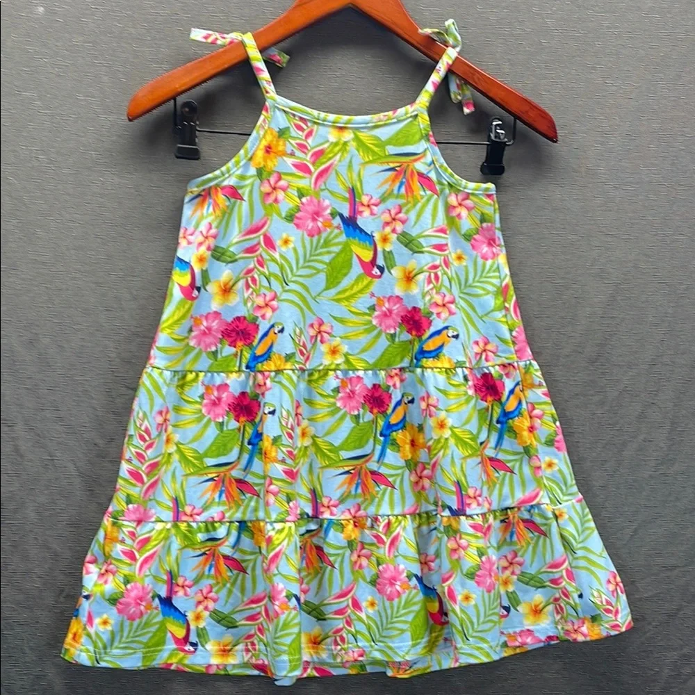 Tommy Bahama Pink and Blue‎ Ruffled Tiered Sundress